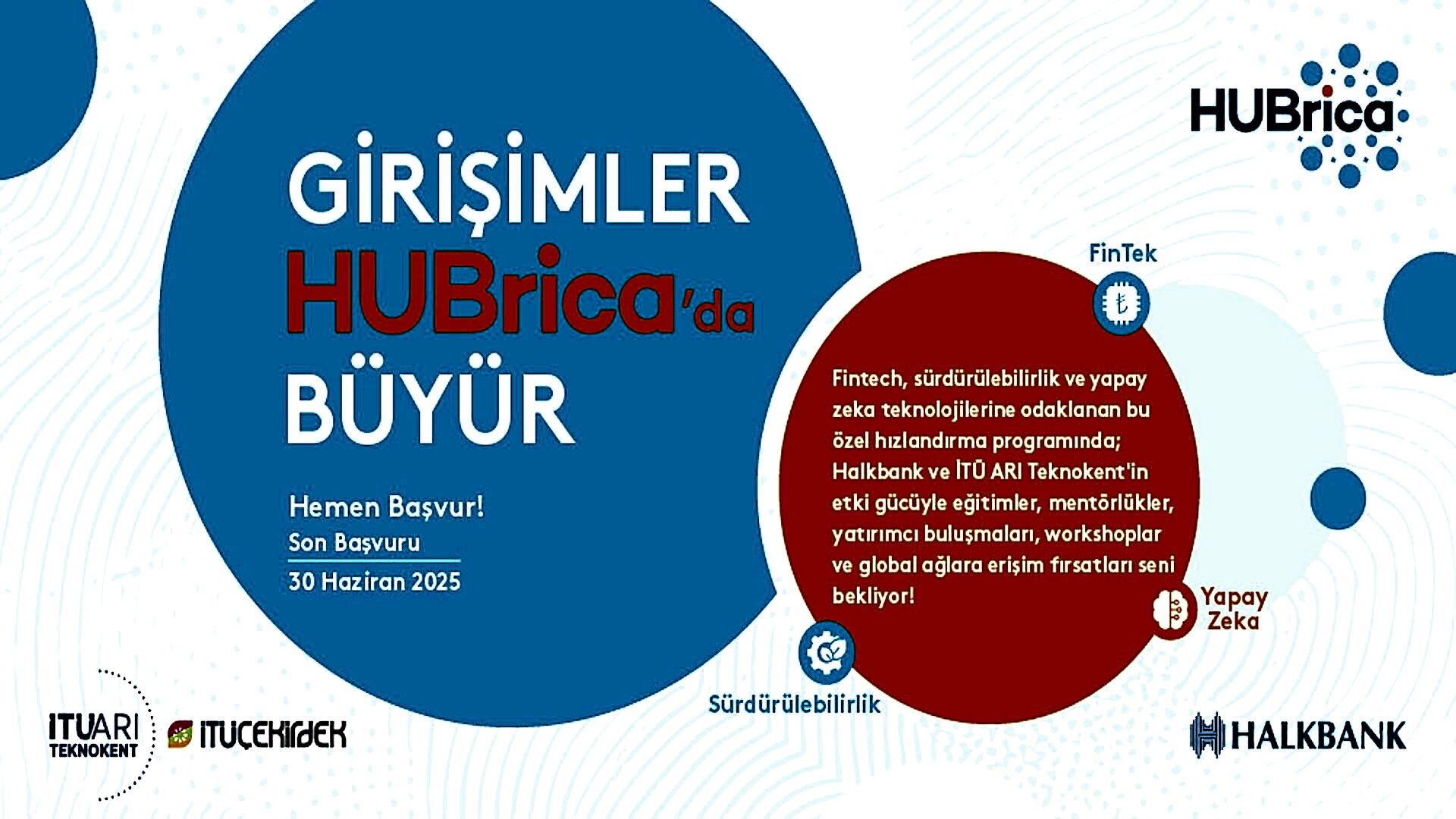 Fintek, Yapay Zekâ ve Sürdürülebilirlik Girişimcilerine HUBrica Desteği 1 Fintek, Yapay Zekâ ve Sürdürülebilirlik Girişimcilerine HUBrica Desteği 1